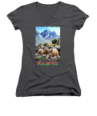 Tarangire National Park Women's V-Neck T-Shirts