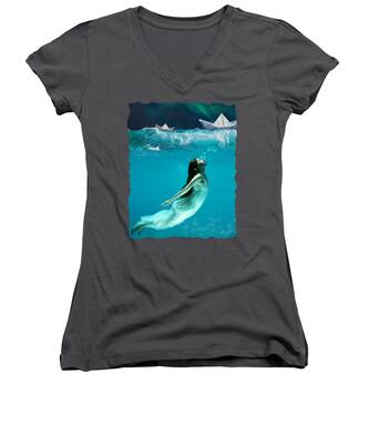 Surf Music Women's V-Neck T-Shirts