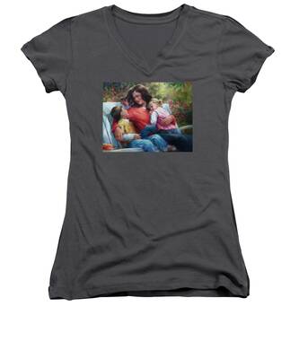 Porch Swing Women's V-Neck T-Shirts