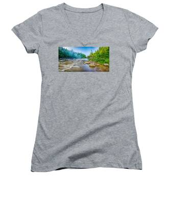 Swallow Falls State Park Women's V-Neck T-Shirts