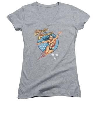 Wonder Woman Women's V-Neck T-Shirts