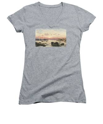 Cornish Seascape Women's V-Neck T-Shirts