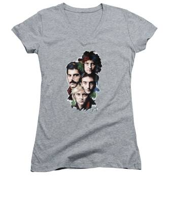 John Deacon Women's V-Neck T-Shirts