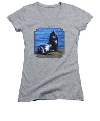 California Sea Lions Women's V-Neck T-Shirts