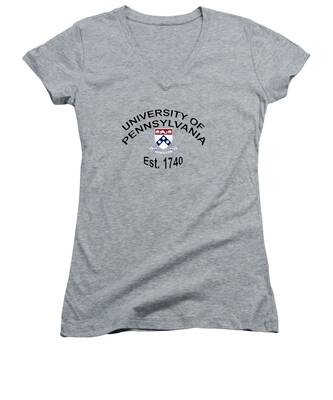 University Of Pennsylvania Women's V-Neck T-Shirts