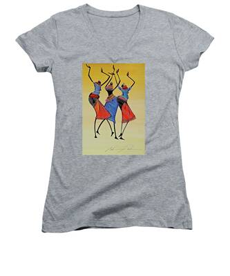 Martin Bulinya Women's V-Neck T-Shirts