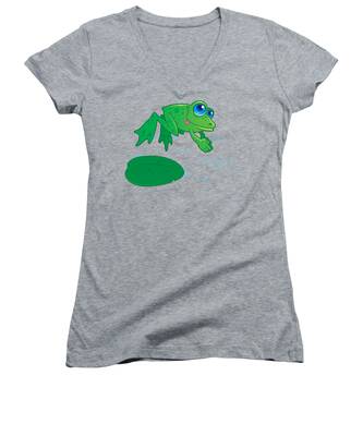 Water Frog Women's V-Neck T-Shirts