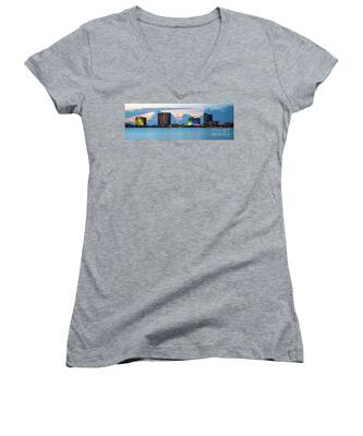 Downtown Pensacola Women's V-Neck T-Shirts