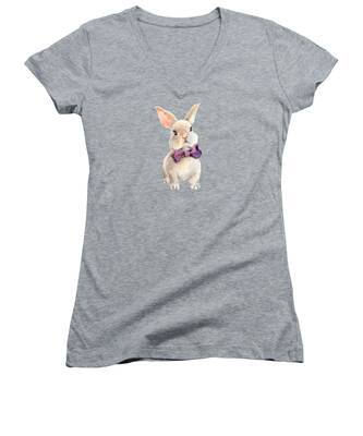 Dutch Rabbit Women's V-Neck T-Shirts