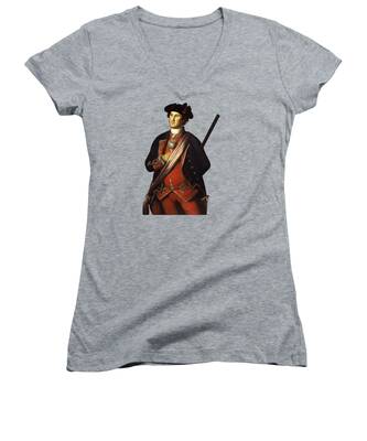 French And Indian War Women's V-Neck T-Shirts