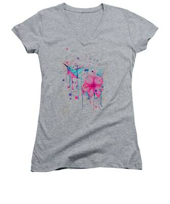 Hibiscus Women's V-Neck T-Shirts
