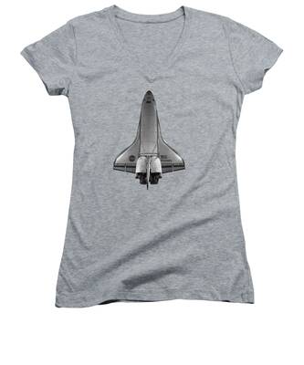 Kennedy Space Center Women's V-Neck T-Shirts
