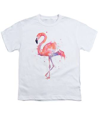 Flamingo Watercolor Youth T-Shirts