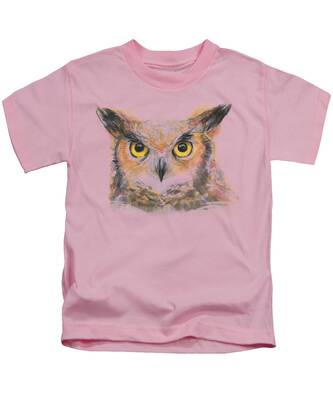 Great Horned Owl Kids T-Shirts