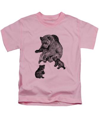 Grizzly Bear Cub Kids T-Shirts