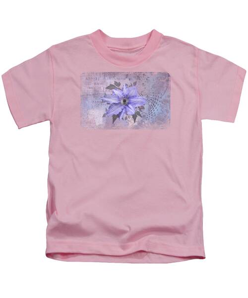 Purple Clematis Kids T-Shirts