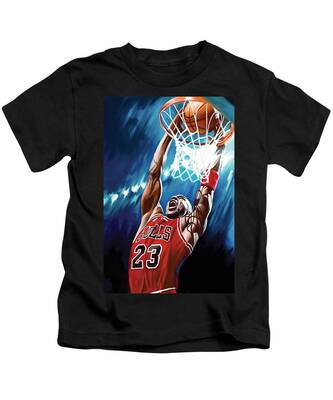 Michael Jordan Illustration Kids T-Shirt for Sale by szngohard