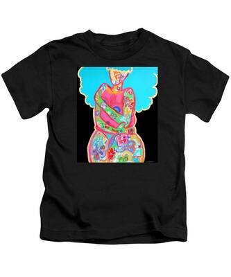 Abstract Flowers Kids T-Shirts