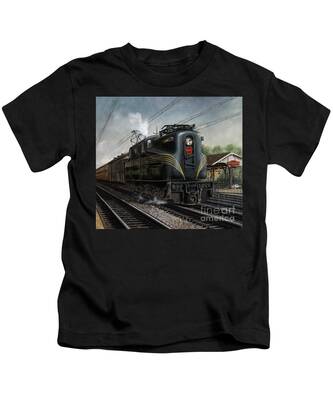 Train Paintings Kids T-Shirts