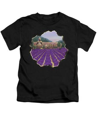 Lavender Field Kids T-Shirts