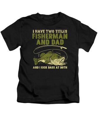 Bassquatch Bigfoot Sasquatch Yeti Fishing #1 Kids T-Shirt
