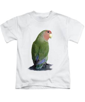 Rosy-faced Lovebird Kids T-Shirts