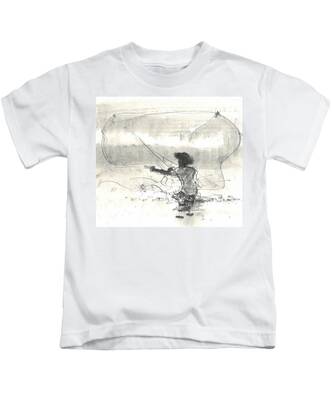 Black Man Fishing Kids T-Shirts for Sale - Fine Art America