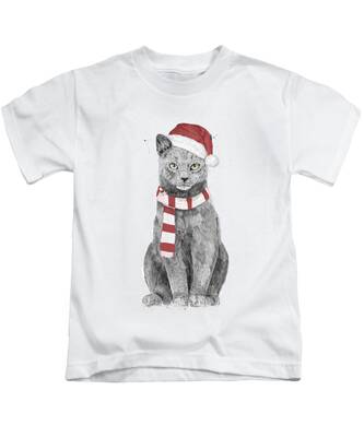 Gray Cat Kids T-Shirts