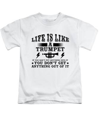 Trumpet Player Kids T-Shirts - Fine Art America