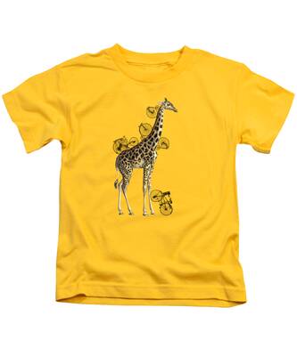 Giraffe white t shirt animal tee top design - mens womens kids