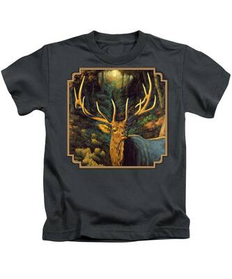 Rocky Mountain Elk Kids T-Shirts