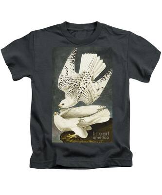 Bird Hawk Raptor Pair Mating Cliff Kids T-Shirts