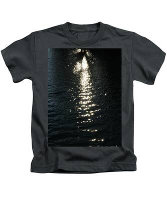 Sun Setting Low Over Lake Kids T-Shirts