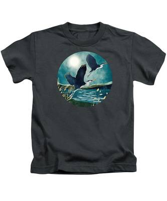 Blue Herons Kids T-Shirts