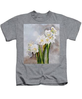 Paperwhite Narcissus Kids T-Shirts