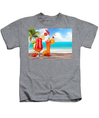 Tropical Drinks Kids T-Shirts