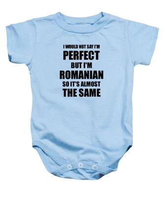 Romanian AF Funny Romania Flag Baby Onesie 