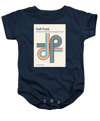 Uriah Newborn Girls Daft Punk Music Seanings Design Illustration Baby Romper 