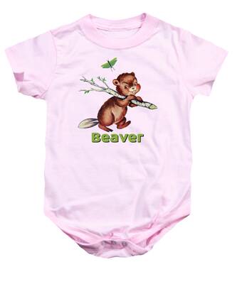 Cute Beaver Baby Onesies