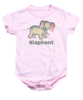 Pink Elephant Baby Onesies