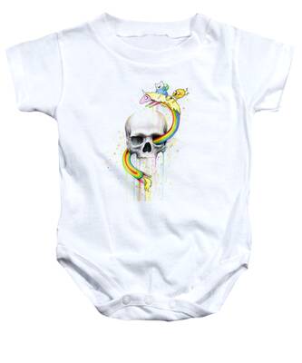Human Skull Baby Onesies