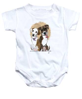 Two Dogs Baby Onesies