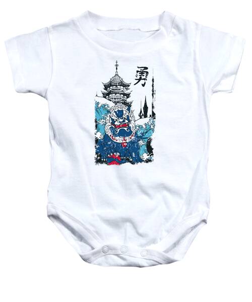 Chinese Guardian Lion Baby Onesies