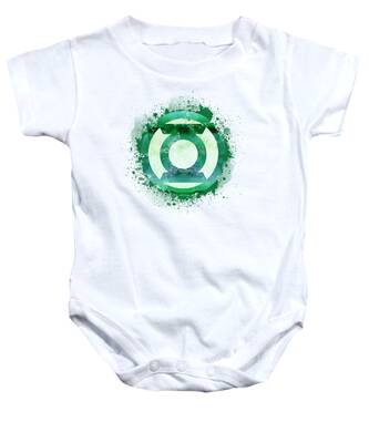 Infant Kelly Green DC Comics Green Lantern Logo Snapsuit  Baby Romper