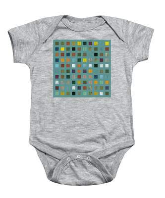 Abstract Square Patterns Baby Onesies