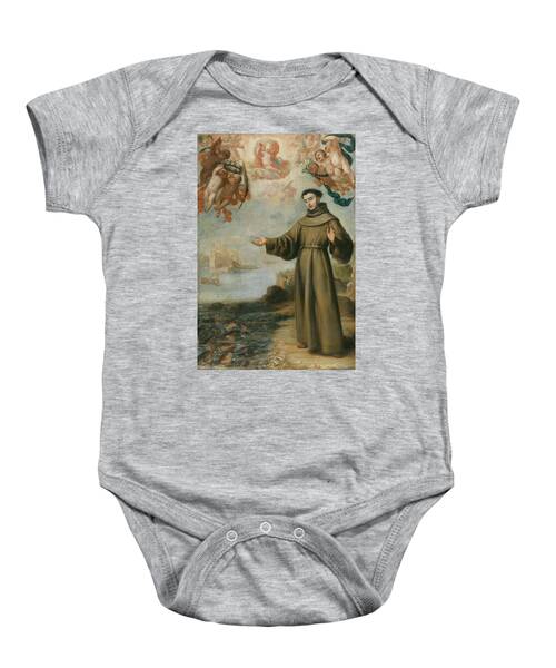 'saint Anthony Preaching To The Fish'. 1646. Oil On Canvas. Baby Onesie