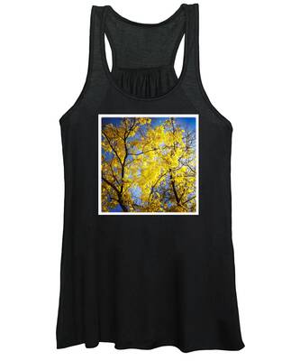 Blue And Yellow Women's Tank Tops