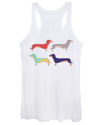 Colorful Dog Women's Tank Tops