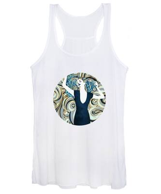 Figurative Contemporary Abstract Women's Tank Tops