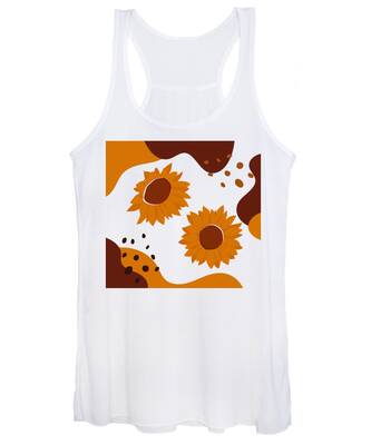Abstract Sunflower Women's Tank Tops